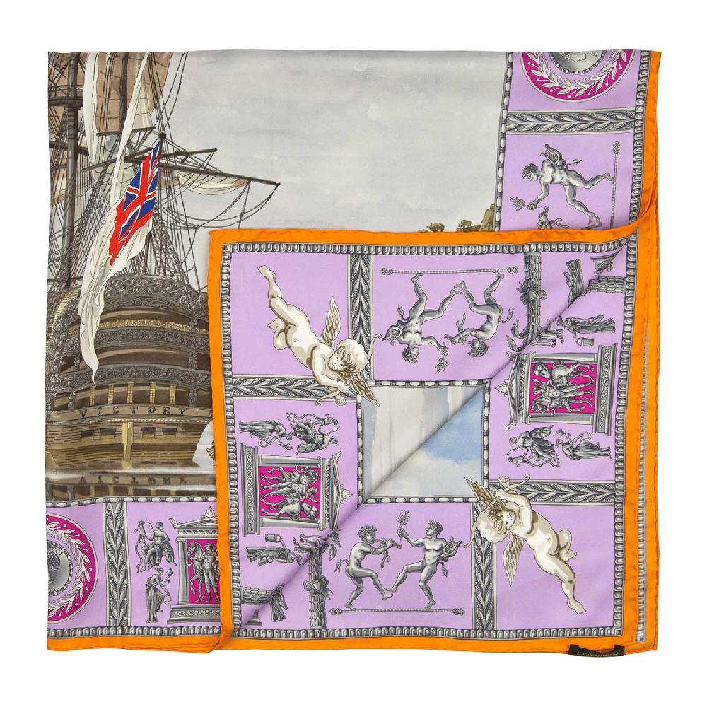 Rubinacci Foulard victory lilla-arancio Offerta San Valentino