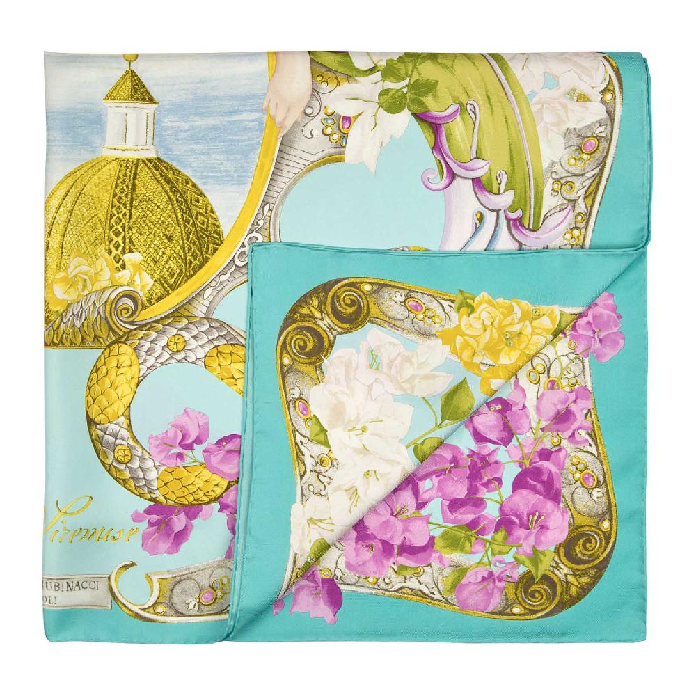 Rubinacci Foulard sirenuse verde acqua Smaltimento dello stoccaggio