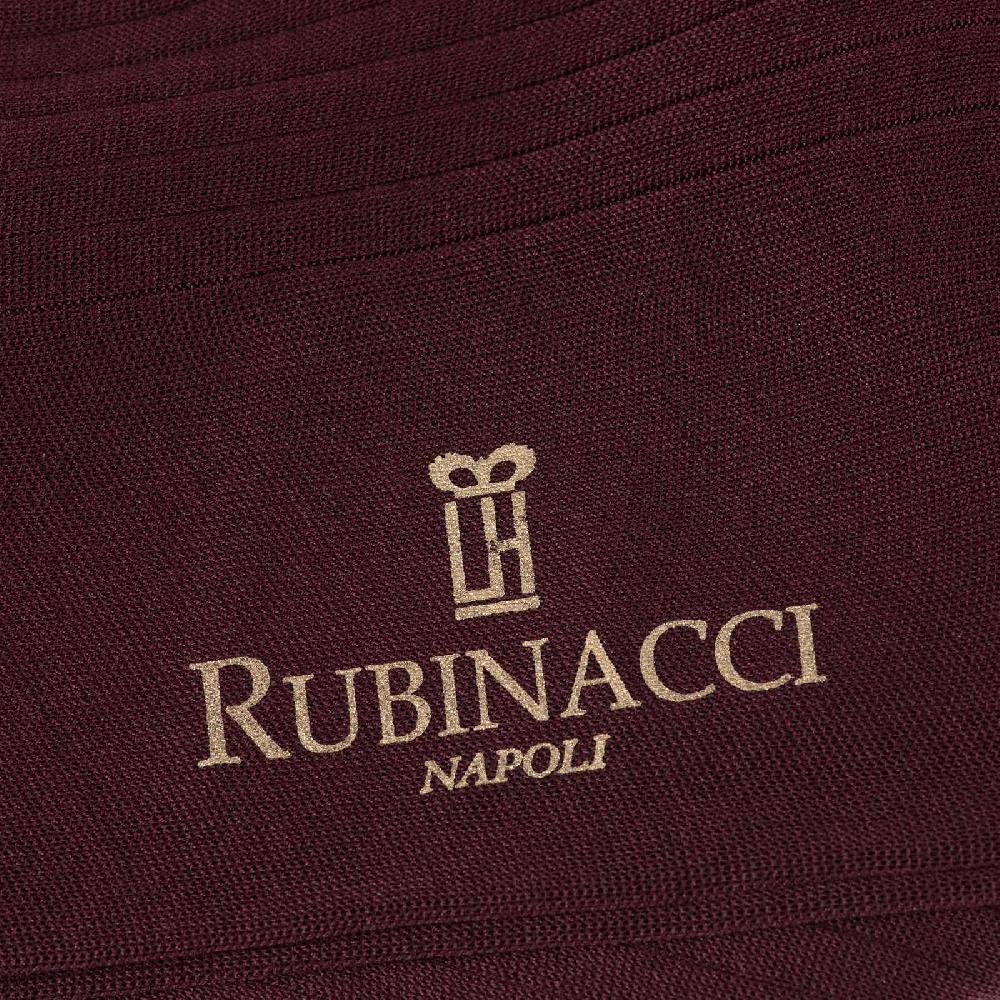 Rubinacci Calze in filo di Scozia a costina vino Offerta temporanea