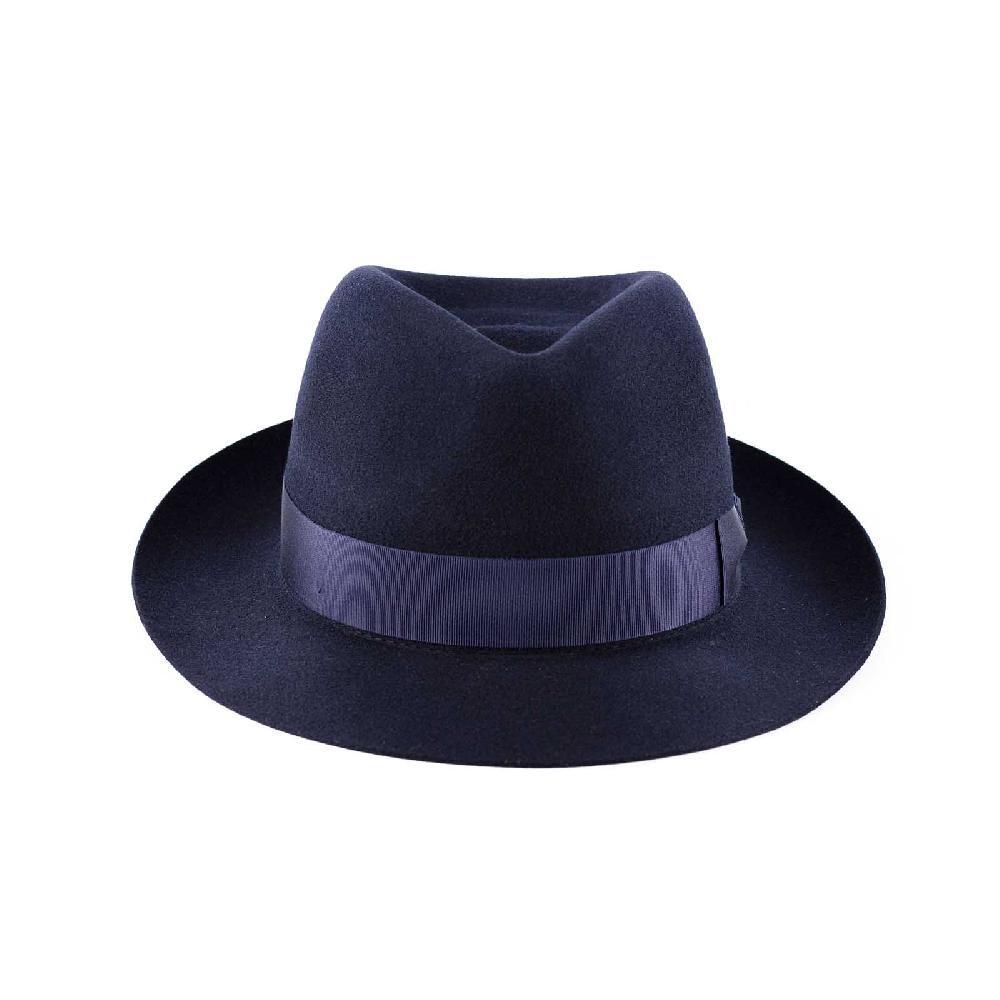 Rubinacci Fedora in lana blu Super Saving Price