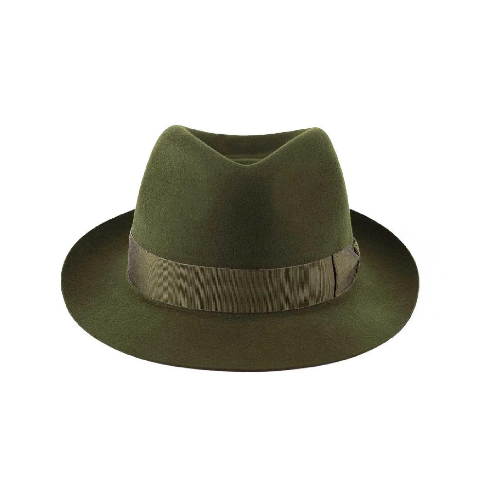 Rubinacci Fedora in lana verde Ritorno libero