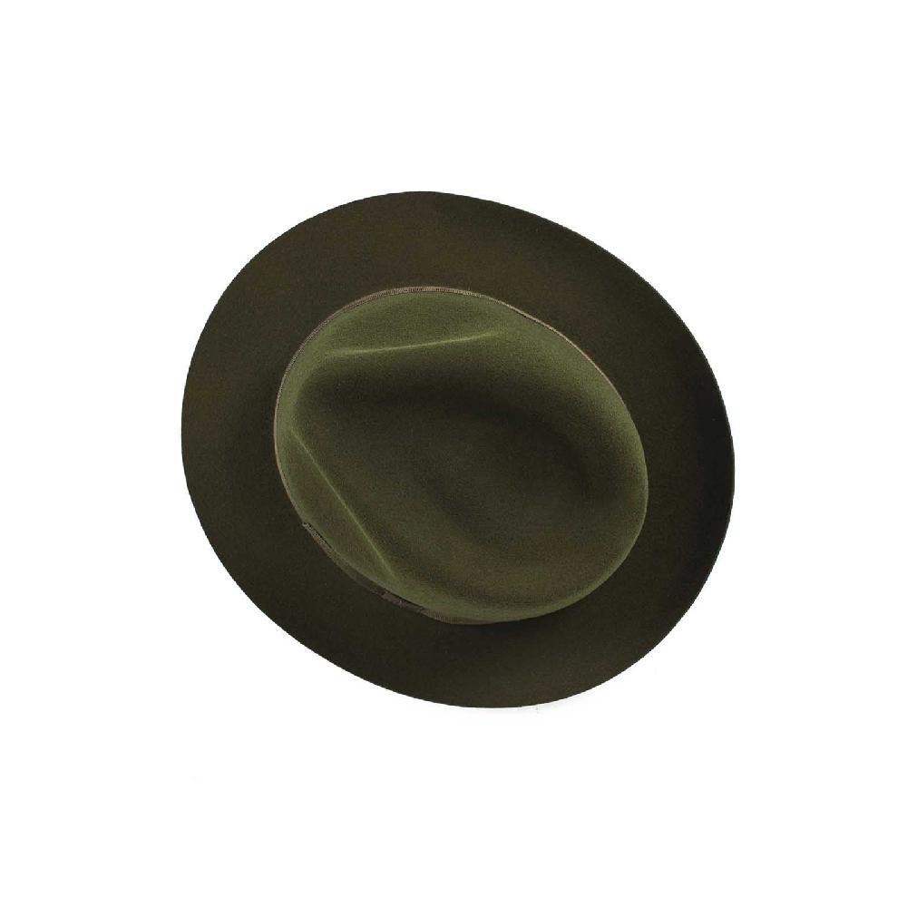 Rubinacci Fedora in lana verde Ritorno libero