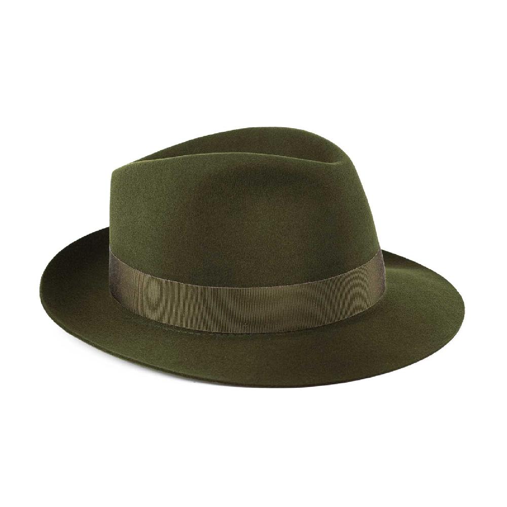Rubinacci Fedora in lana verde Ritorno libero