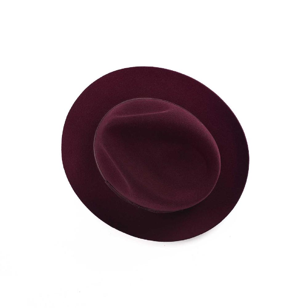Rubinacci Fedora in lana vino Rilascio limitato