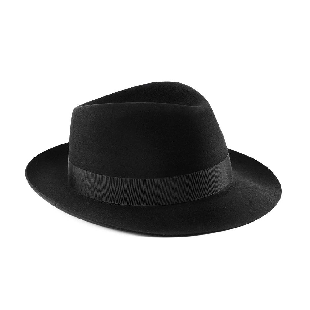 Rubinacci Fedora in lana nero Ultimi tre giorni