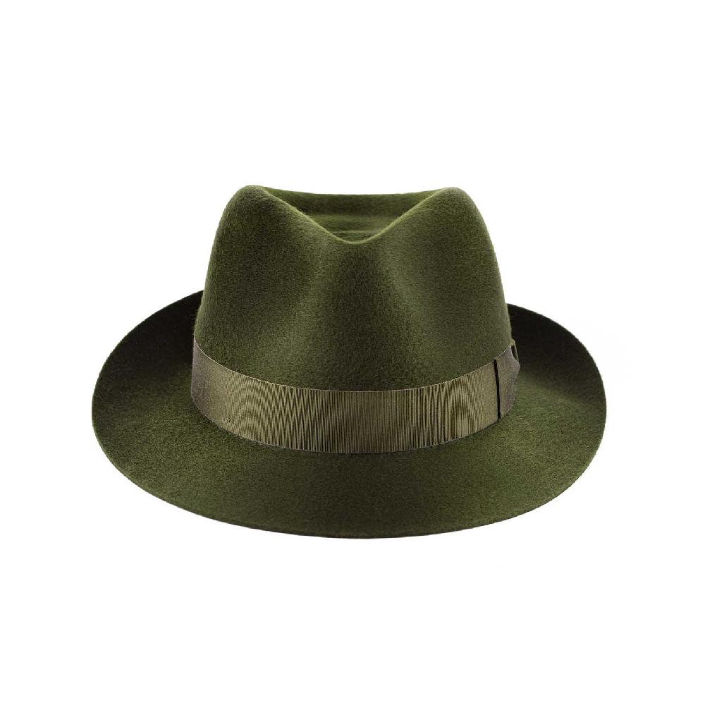 Rubinacci Fedora in cashmere verde Promozione temporanea