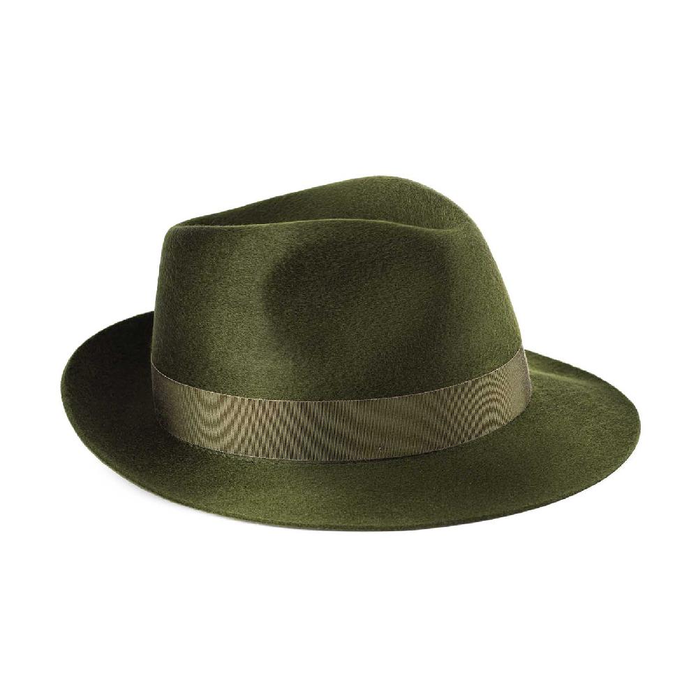 Rubinacci Fedora in cashmere verde Promozione temporanea
