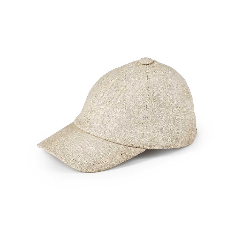 Rubinacci Cappello baseball in lino beige Fino al 60% di sconto