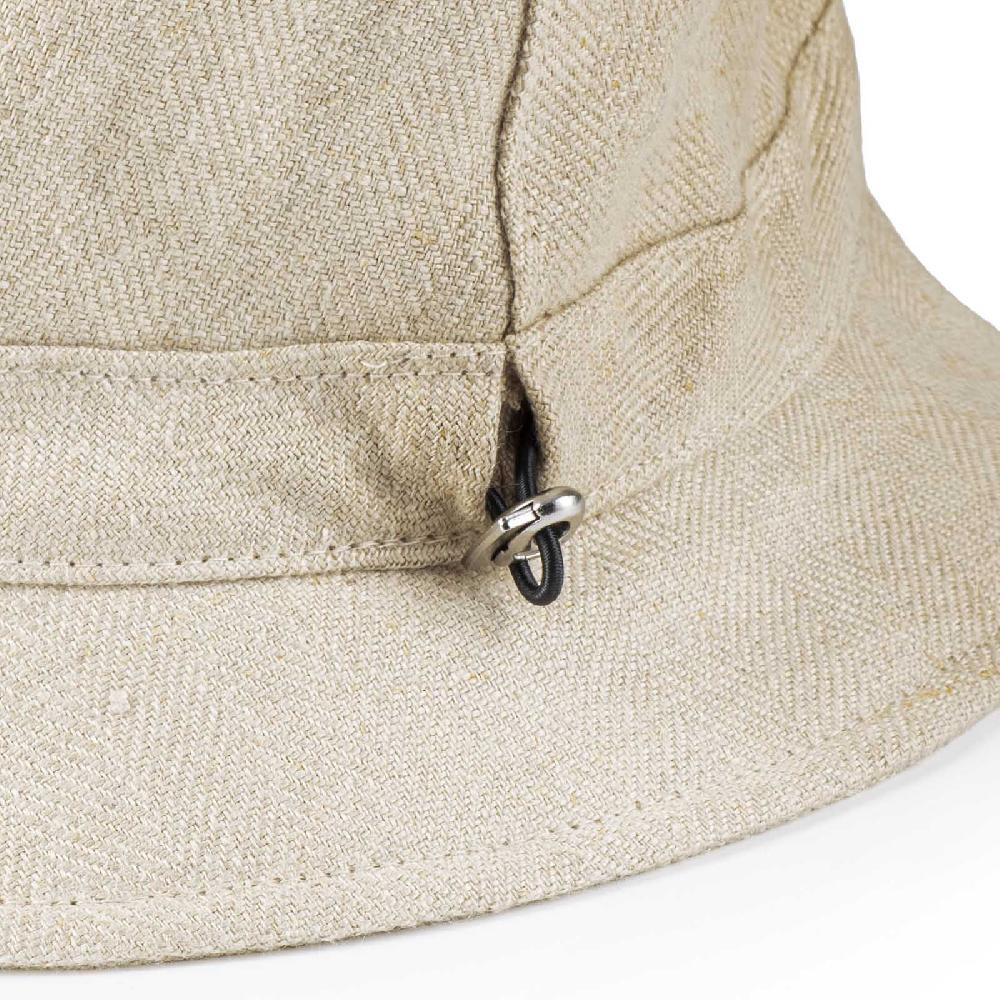 Rubinacci Cappello cloche in lino beige Offerta speciale della fabbrica