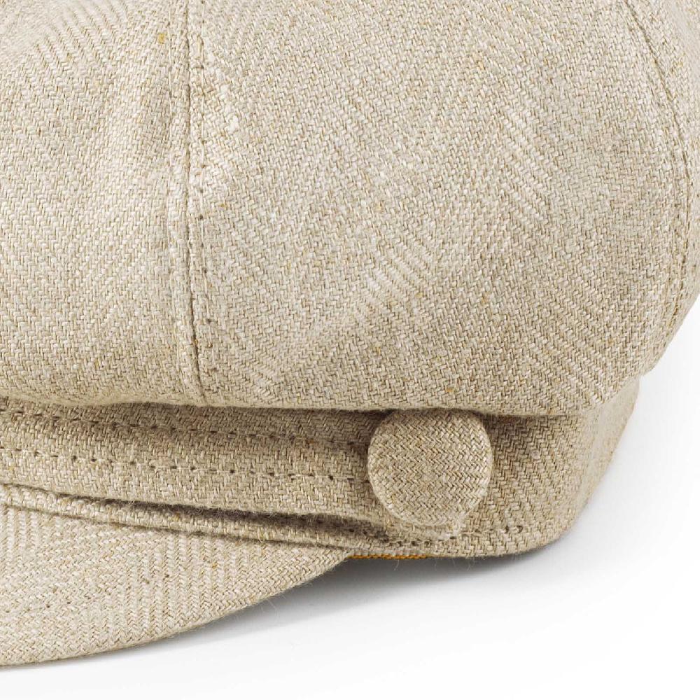 Rubinacci Coppola in lino beige Sostegno trimestrale