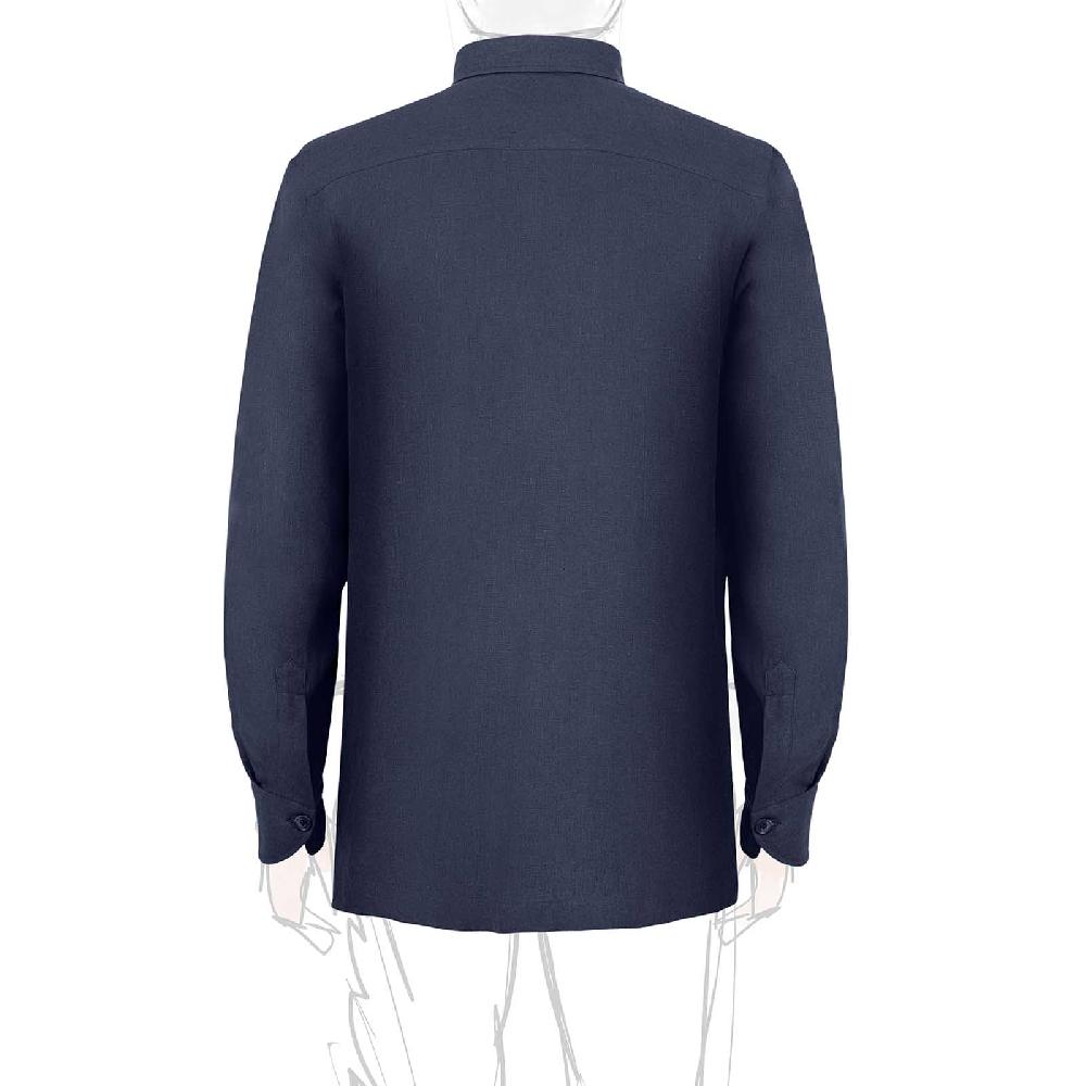 Rubinacci Sahariana in lino blu Prezzo Ridotto