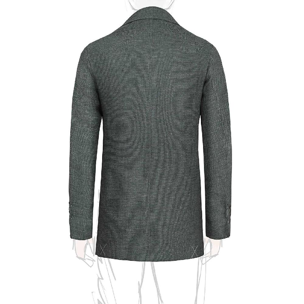 Rubinacci Giacca in lino e lana super leggera verde Outlet