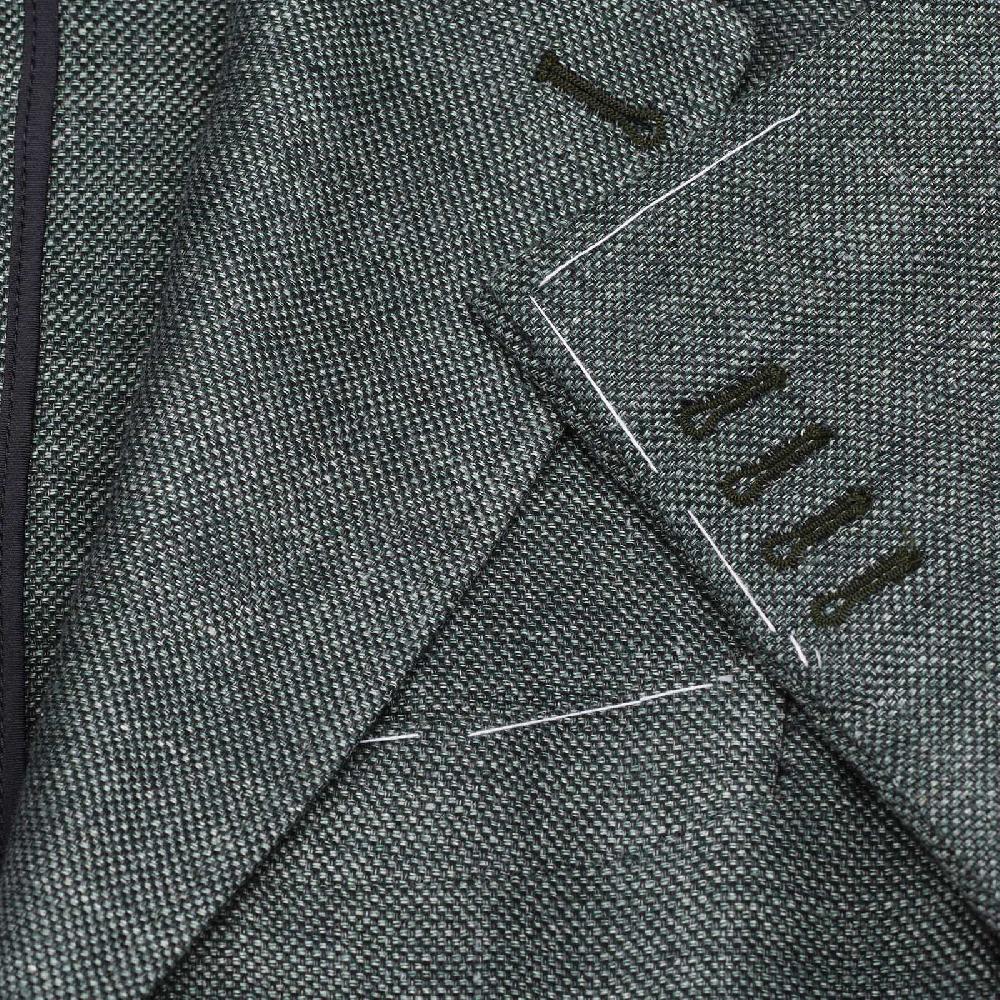 Rubinacci Giacca in lino e lana super leggera verde Outlet