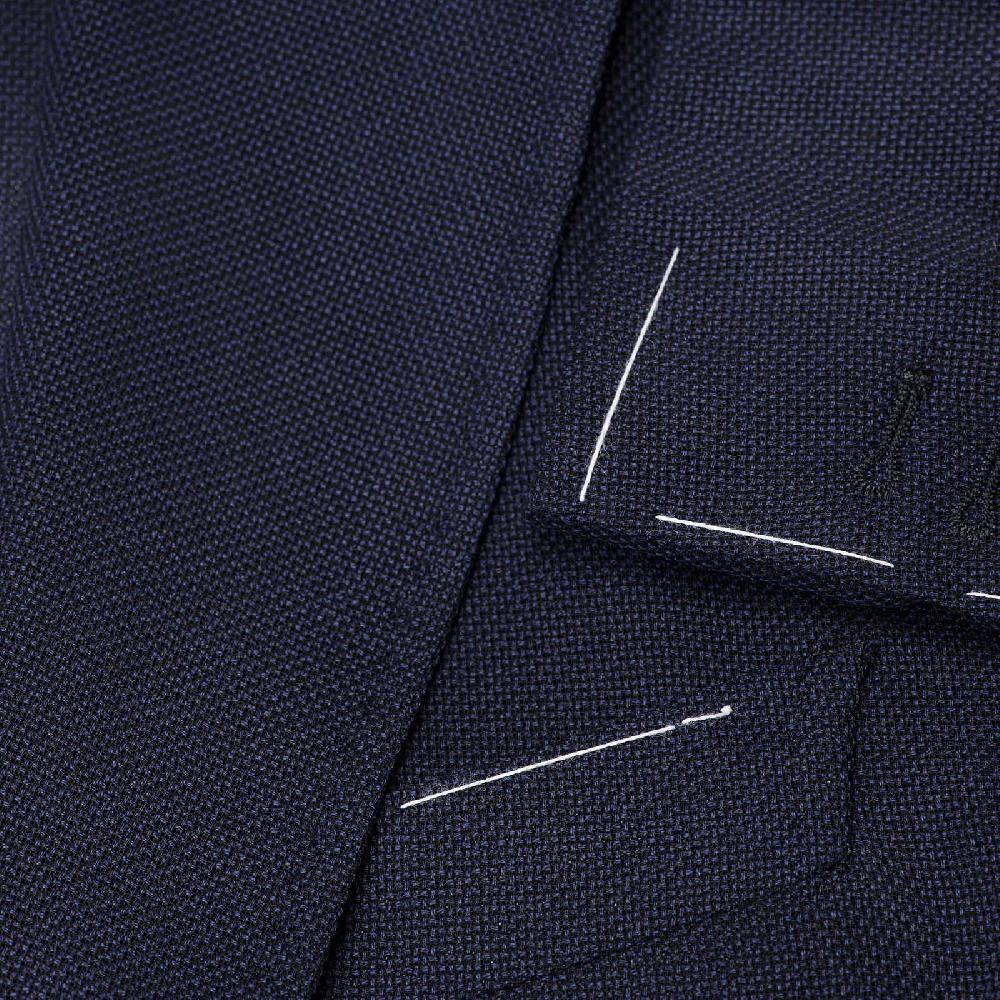 Rubinacci Giacca in saglia di lana blu In Vendita