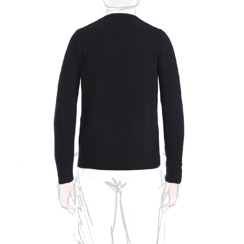 Rubinacci Girocollo in cashmere blu Vendita Economica