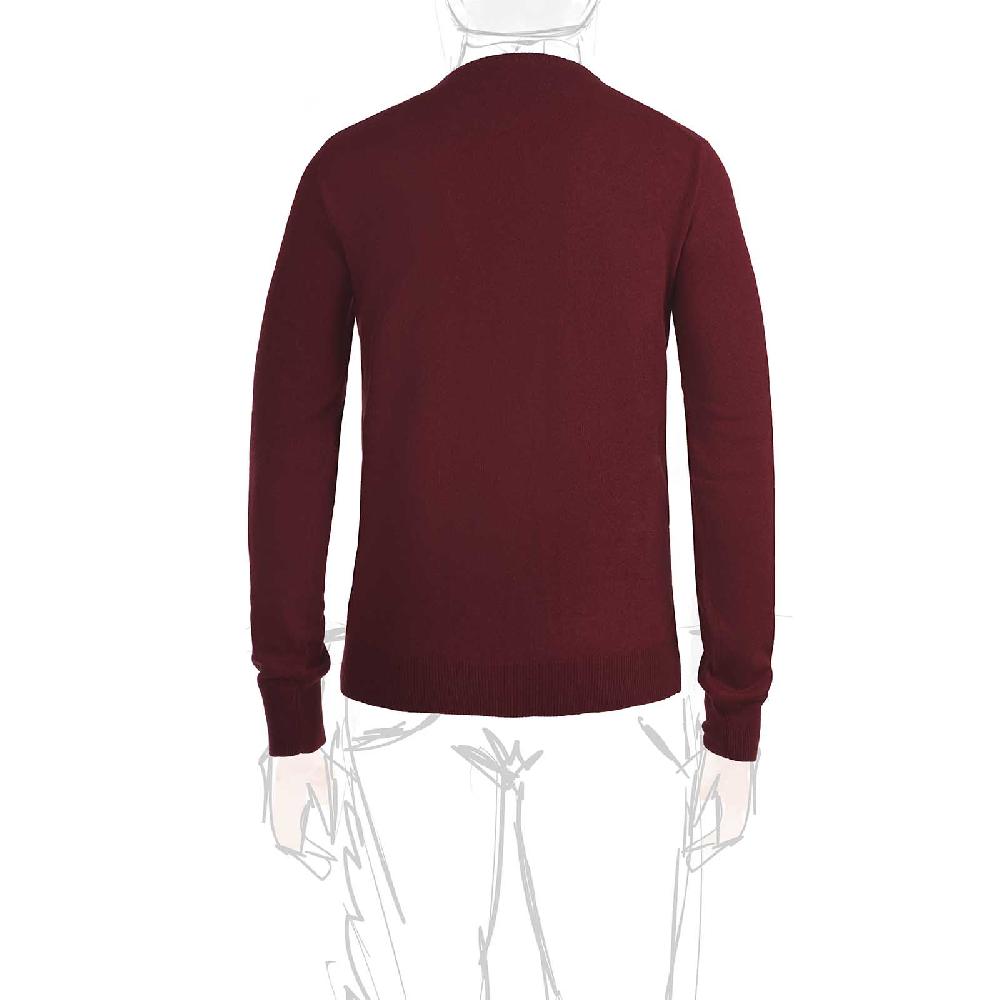 Rubinacci Girocollo in cashmere bordeaux chiaro Saldi Di Fabbrica