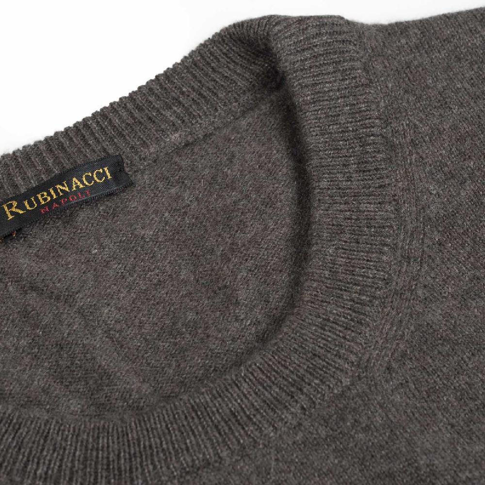 Rubinacci Girocollo in cashmere tortora Vendite Flash