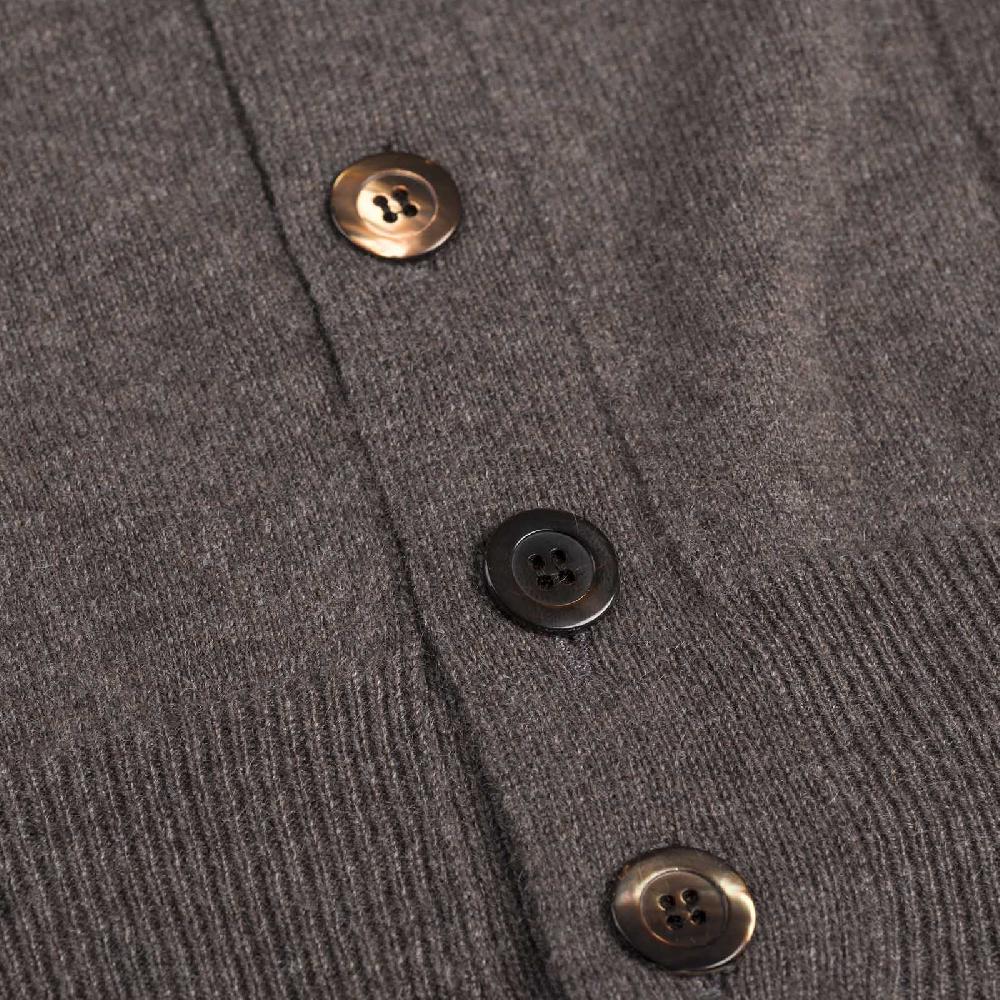 Rubinacci Gilet in cashmere tortora In Saldo