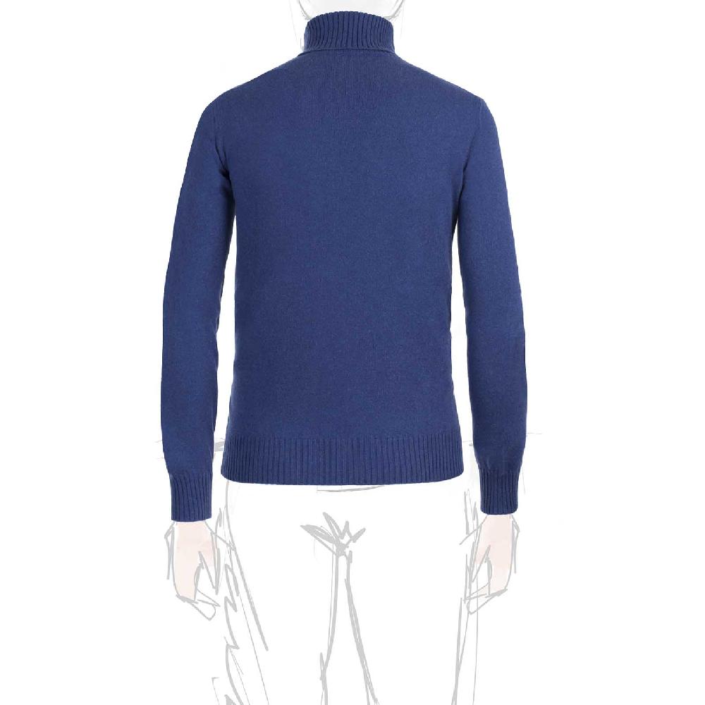 Rubinacci Collo alto cashmere ceruleo Spedizione gratuita