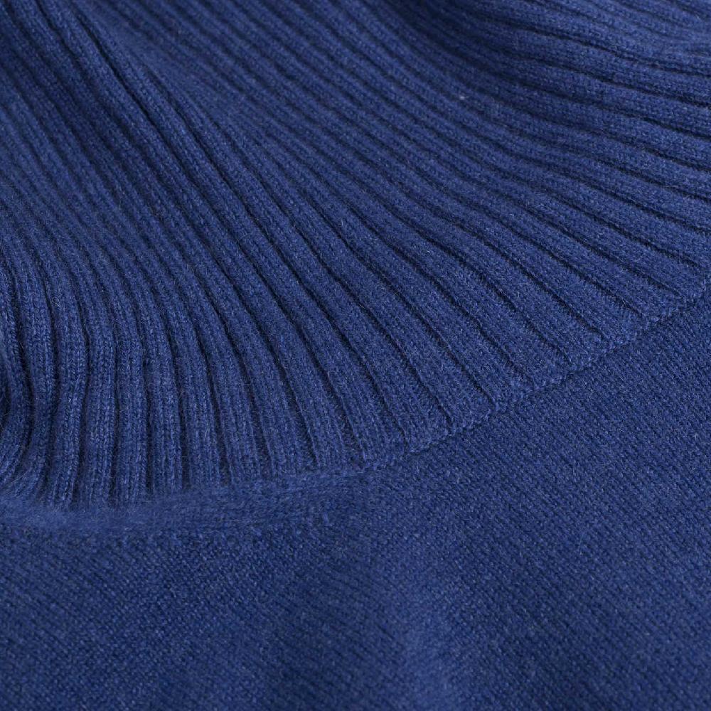 Rubinacci Collo alto cashmere ceruleo Spedizione gratuita