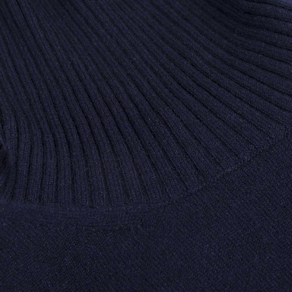Rubinacci Collo alto cashmere blu Negozio online di fabbrica