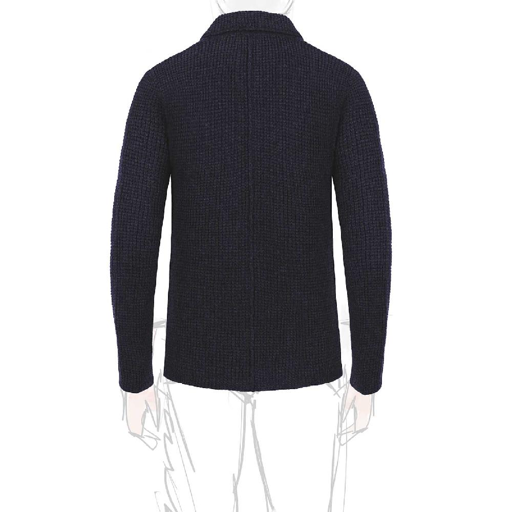 Rubinacci Cardigan cashmere blu Prezzo di fabbrica
