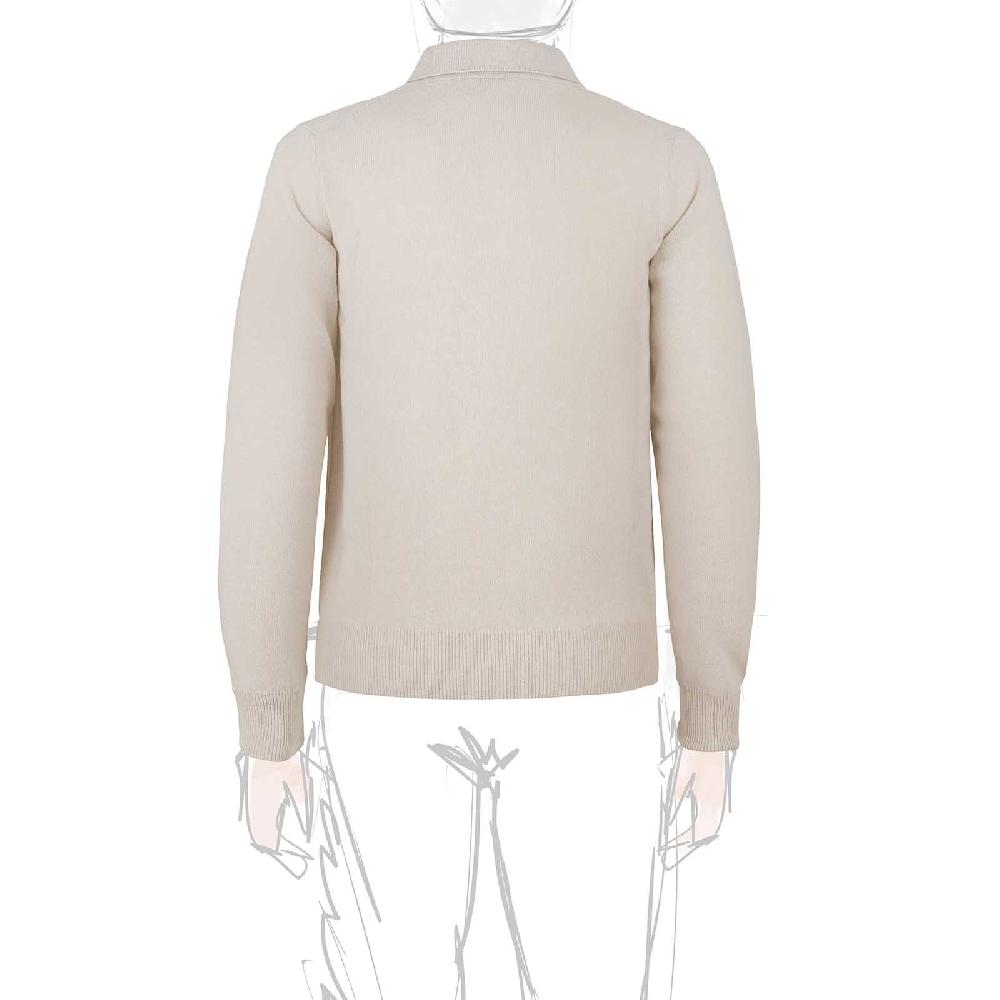 Rubinacci Polo in cashmere panna Grande vendita
