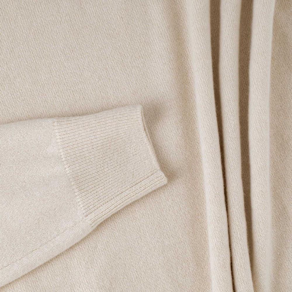 Rubinacci Polo in cashmere panna Grande vendita