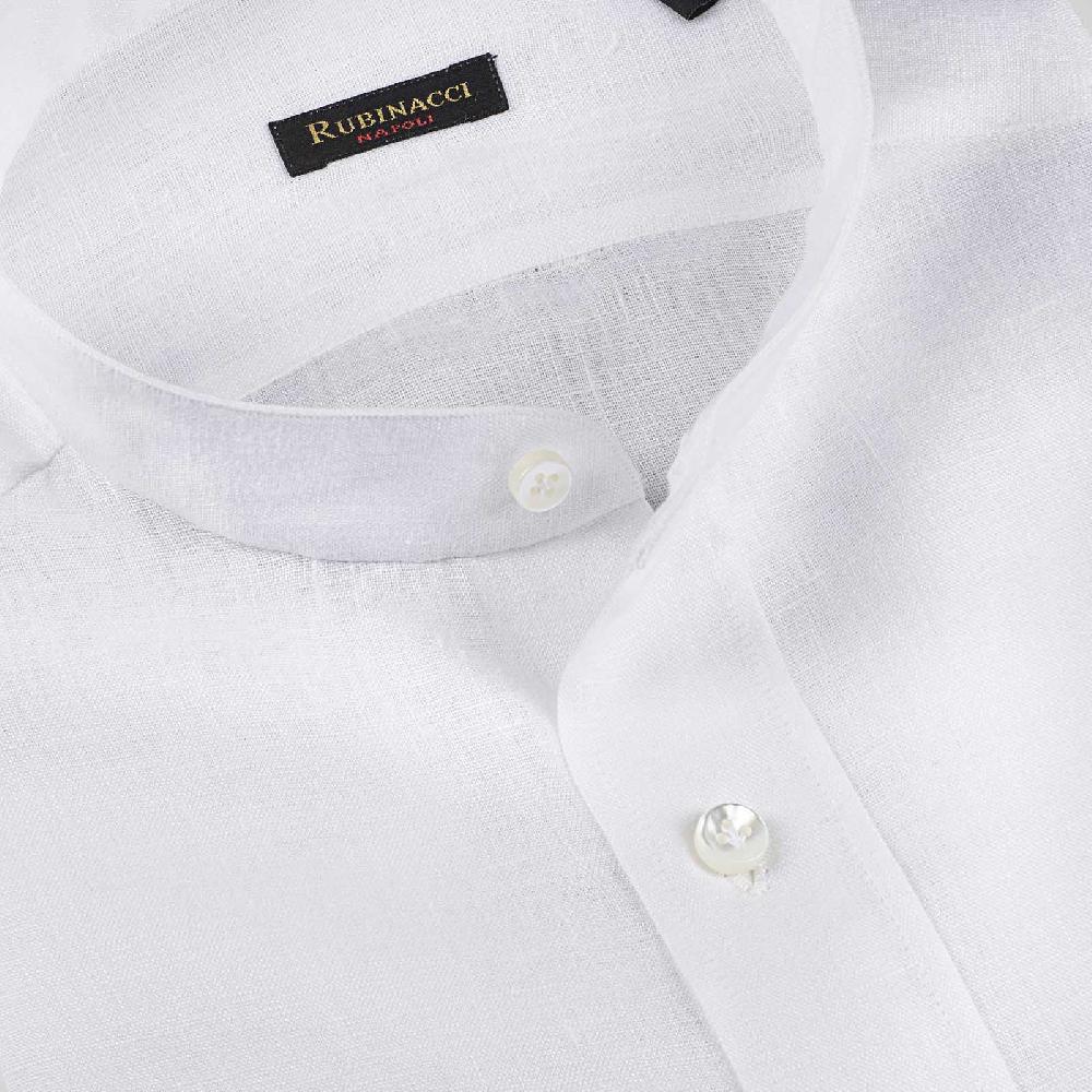Rubinacci Camicia guru in lino bianco Shopping online