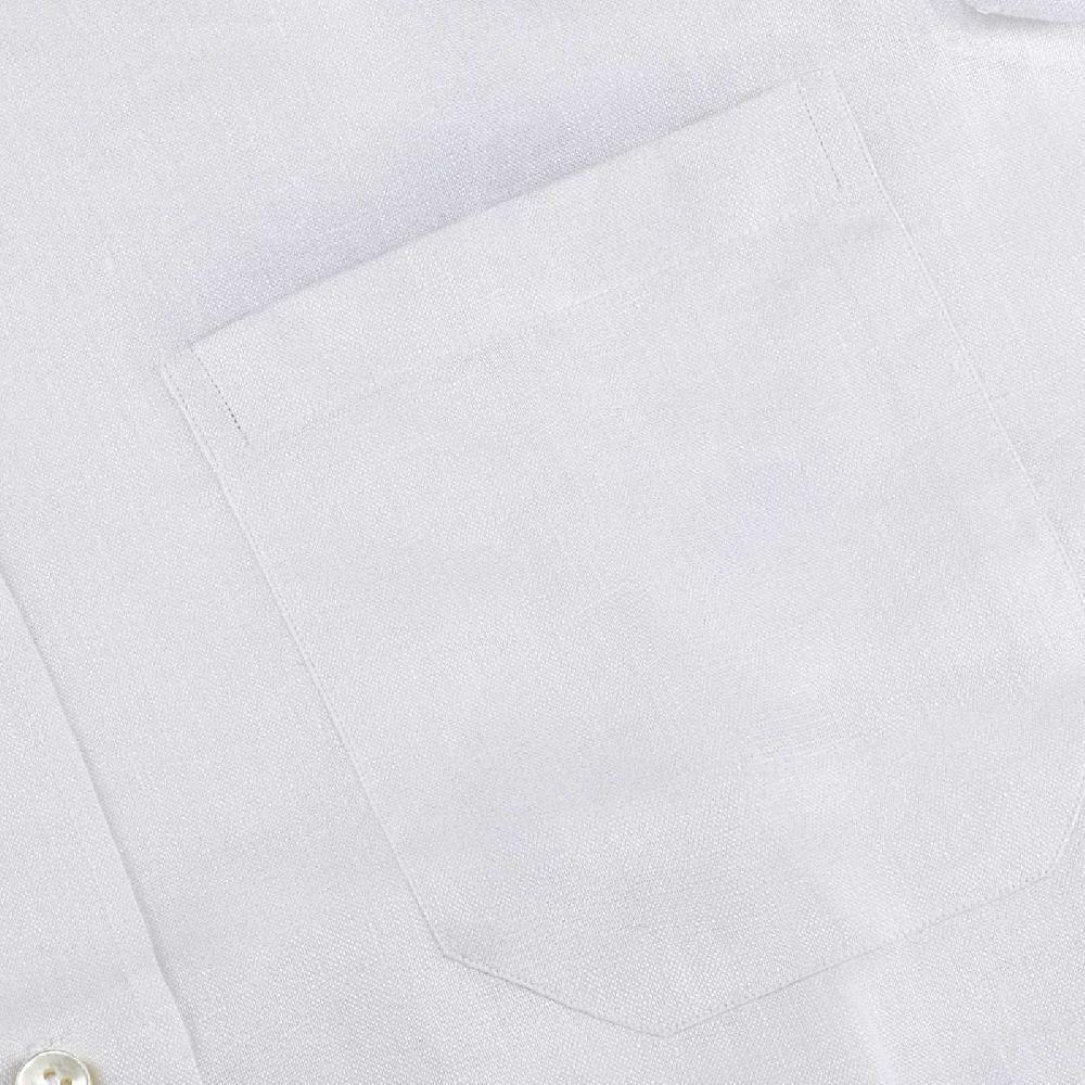 Rubinacci Camicia guru in lino bianco Shopping online