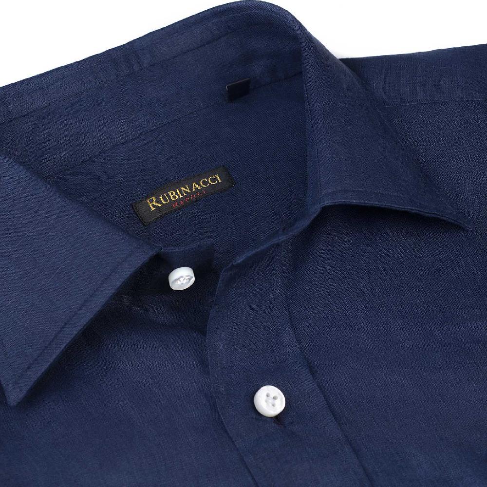 Rubinacci Camicia lino bluette Offerta natalizia