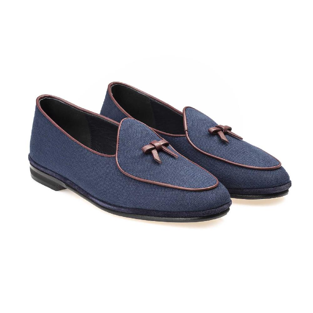 Rubinacci Marphy lino blu