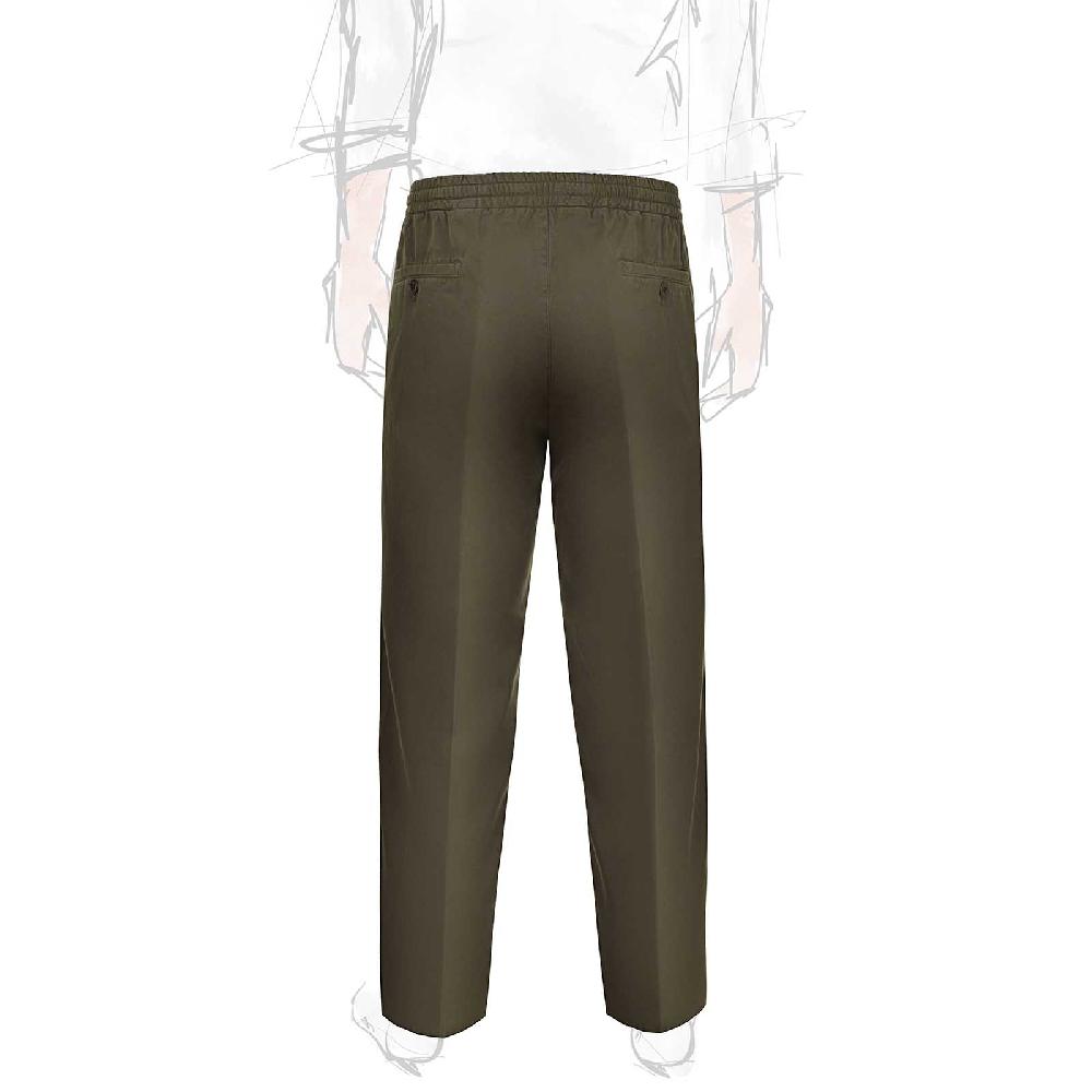 Rubinacci Pantalone leisure in cotone verde militare Bestseller