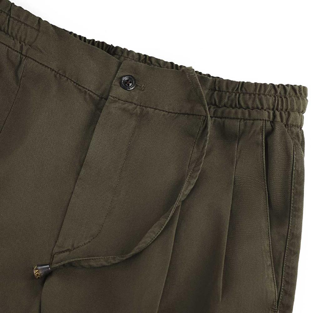 Rubinacci Pantalone leisure in cotone verde militare Bestseller