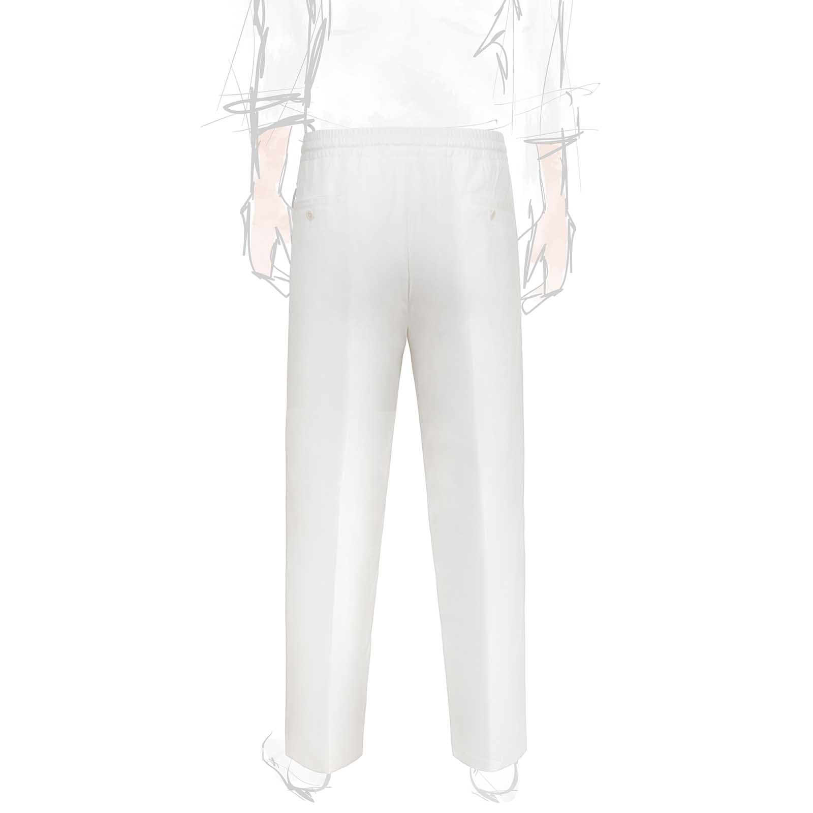 Rubinacci Pantalone leisure in cotone bianco Offerte stagionali