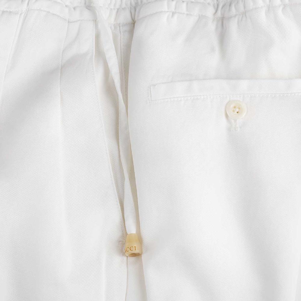 Rubinacci Pantalone leisure in cotone bianco Offerte stagionali