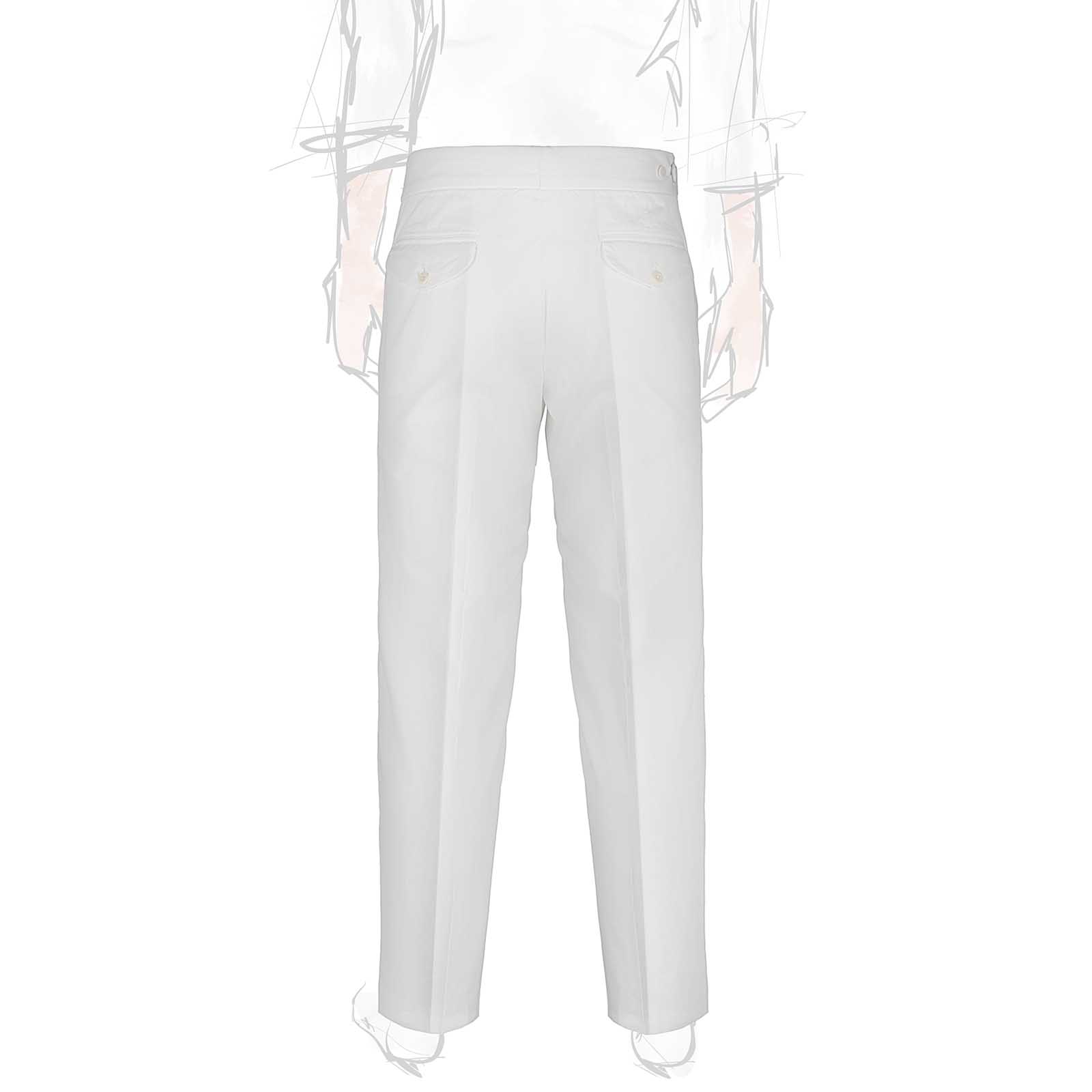 Rubinacci Pantalone genny in cotone bianco Enormi risparmi