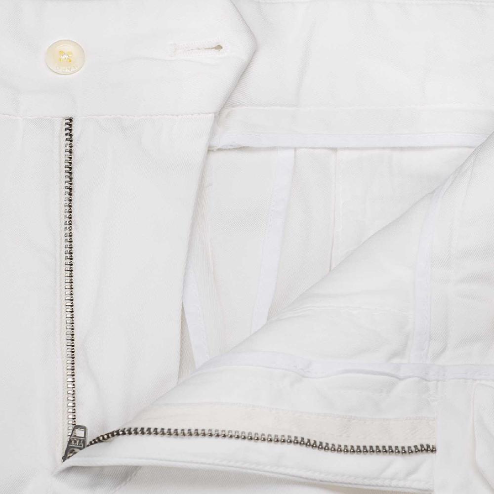 Rubinacci Pantalone genny in cotone bianco Enormi risparmi