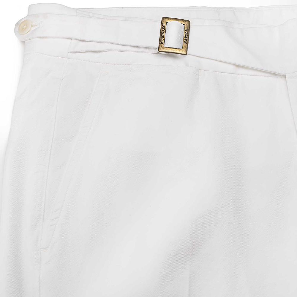 Rubinacci Pantalone genny in cotone bianco Enormi risparmi