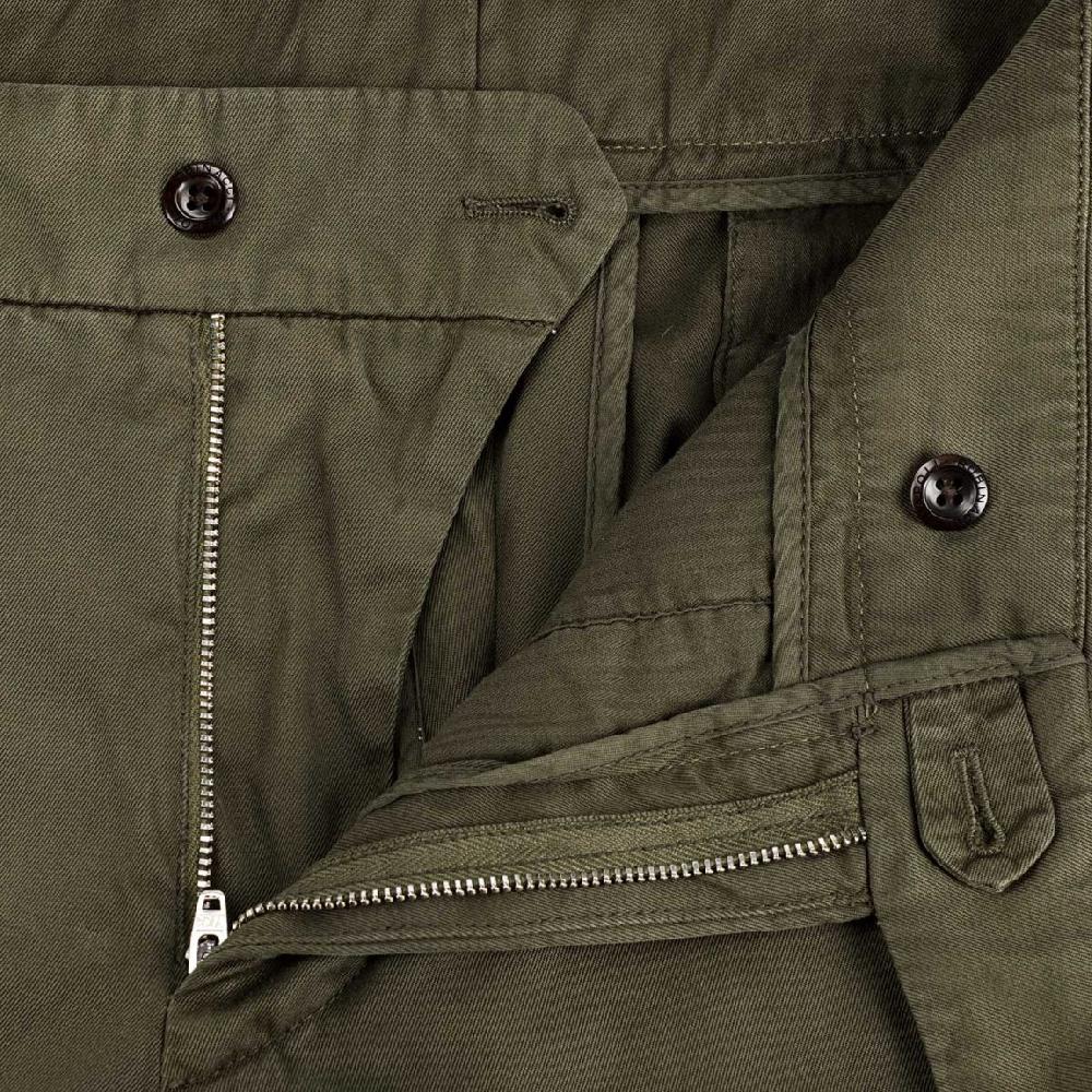 Rubinacci Pantalone genny in cotone verde militare Sconti VIP