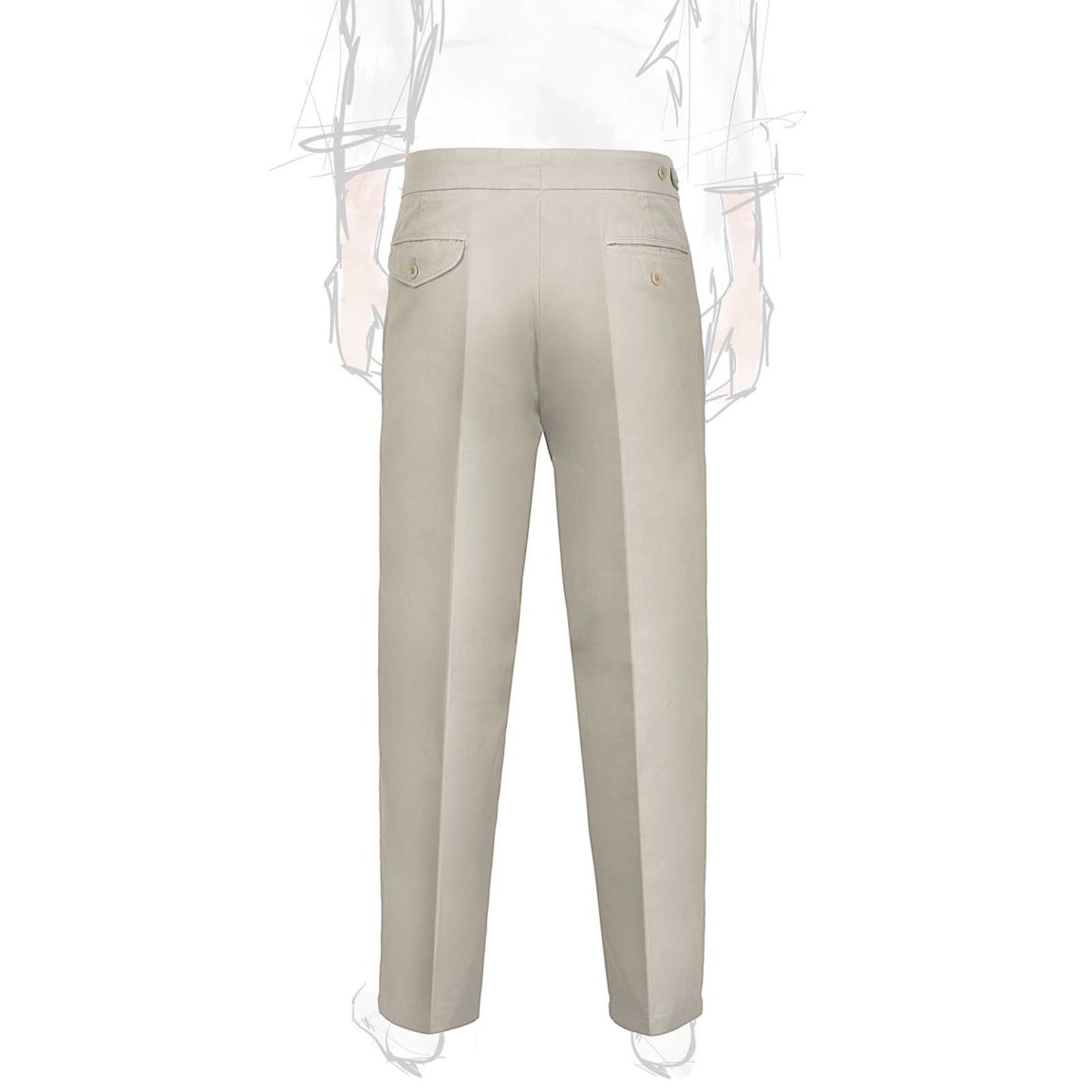 Rubinacci Pantalone genny in cotone beige Prezzo basso