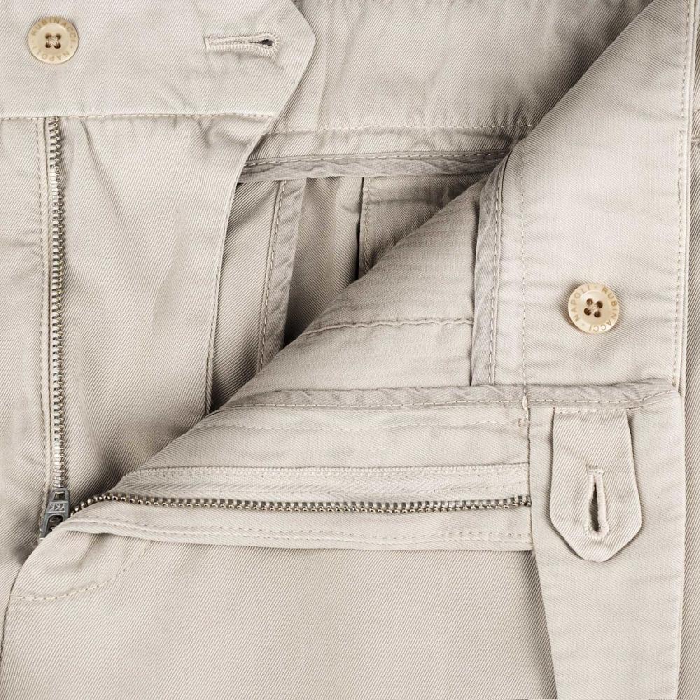 Rubinacci Pantalone genny in cotone beige Prezzo basso