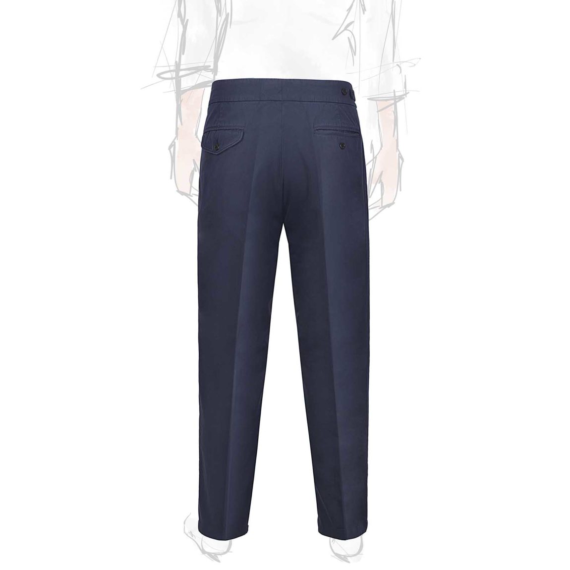 Rubinacci Pantalone genny in cotone blu Super Saving Price