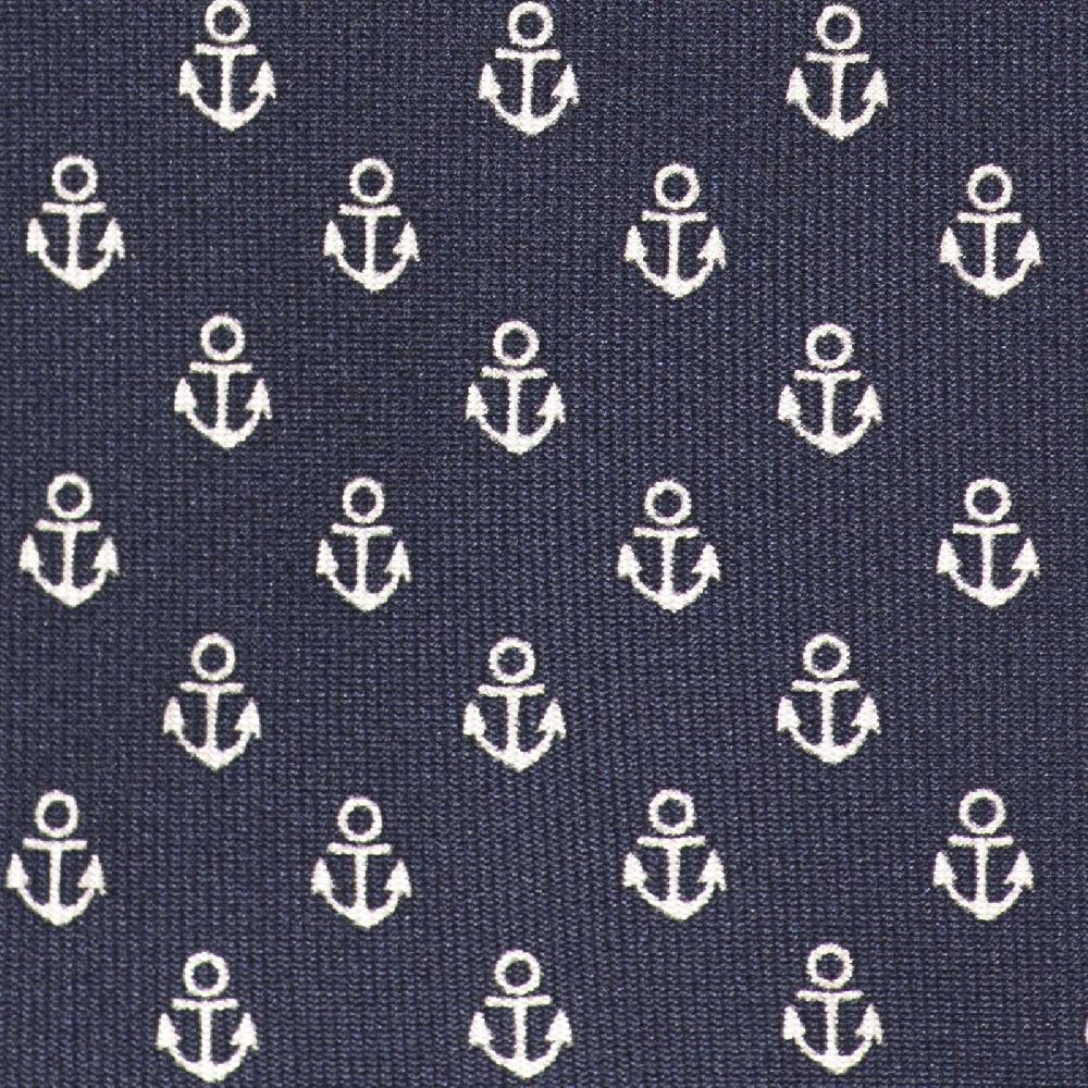 Rubinacci Cravatta in twill di seta con stampa ancora bianca Promozione temporanea