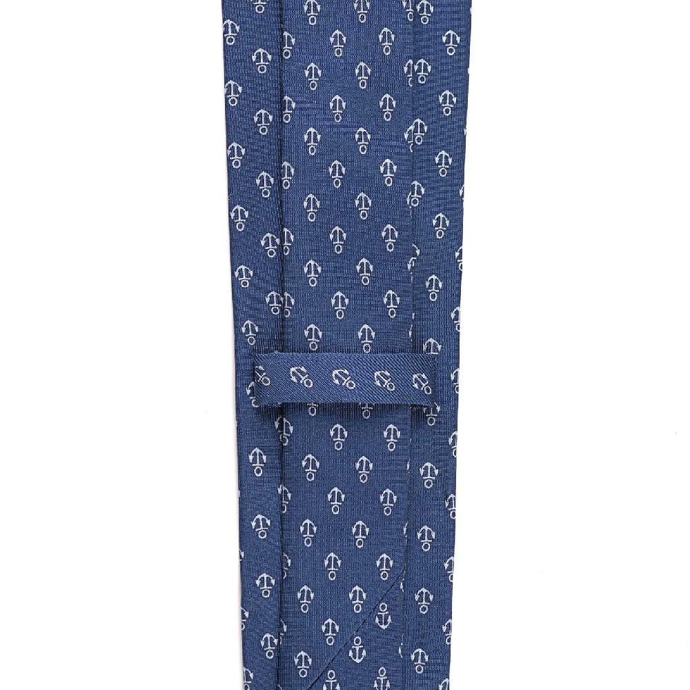 Rubinacci Cravatta in twill di seta con stampa ancora celeste Fino al 60% di sconto