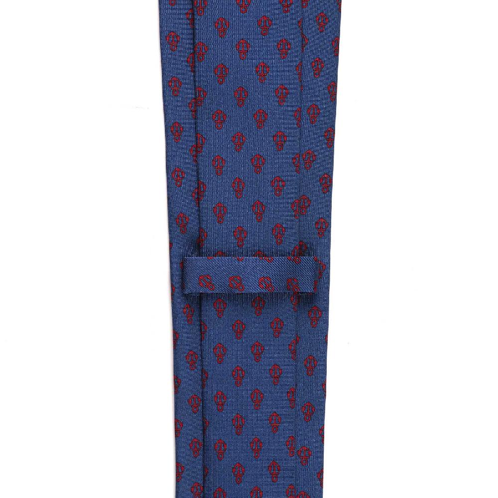 Rubinacci Cravatta in twill di seta con stampa ancora rossa Only for today