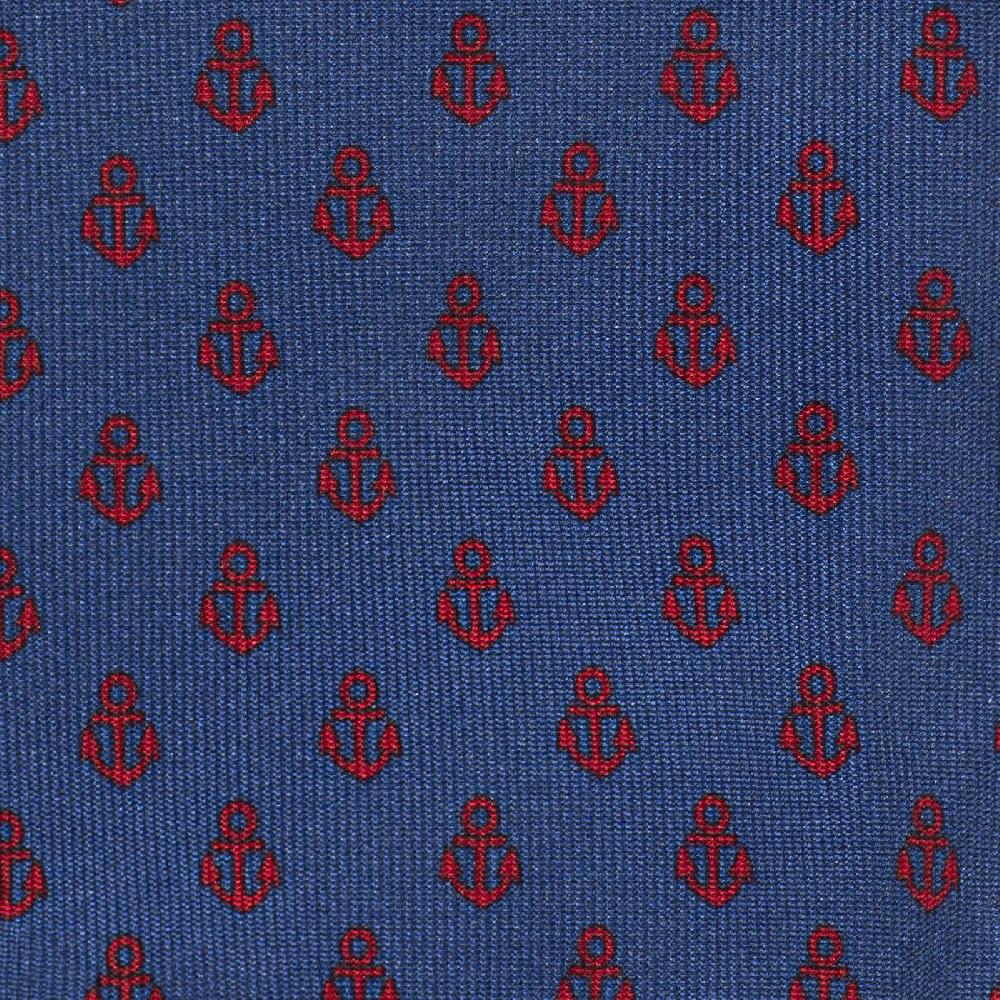 Rubinacci Cravatta in twill di seta con stampa ancora rossa Only for today