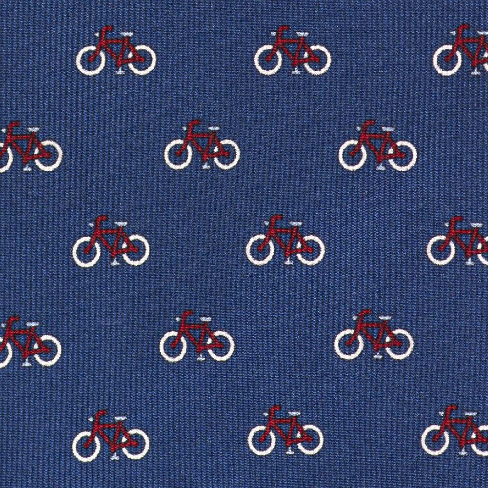 Rubinacci Cravatta in twill di seta con stampa bicicletta rossa Discount Store per i nuovi prodotti