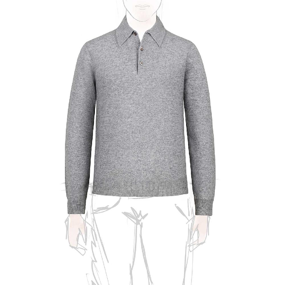 Rubinacci Polo in cashmere grigio Vendite Flash