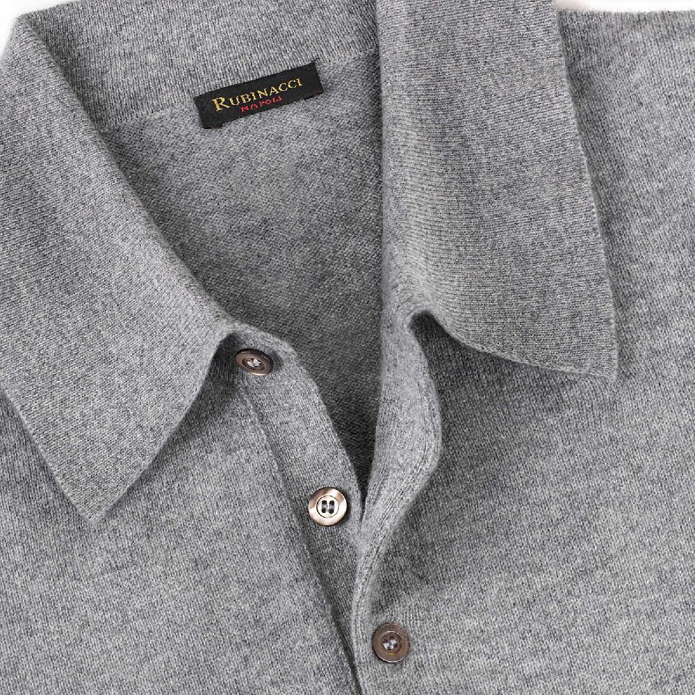 Rubinacci Polo in cashmere grigio Vendite Flash